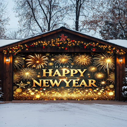Lorva Garage Door Banner New Year Luxe Celebration