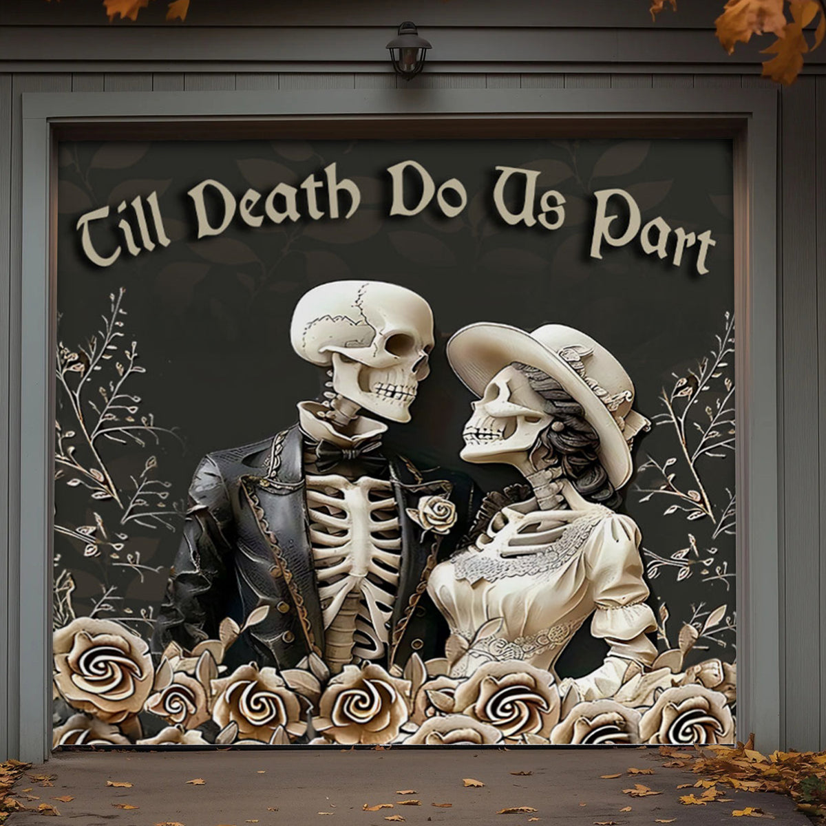 Lorva Garage Door Banner Decoration Till Death Do Us Part