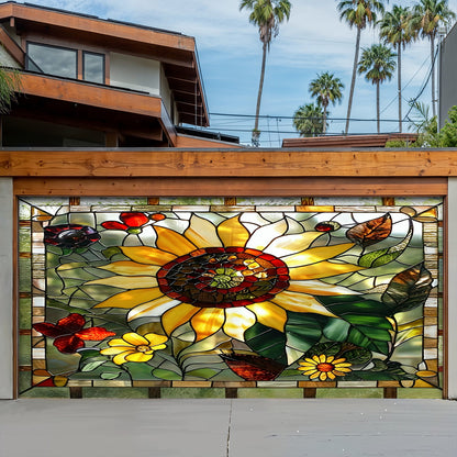 Lorva Sunflower Garage Door Banner Decoration Sunshine