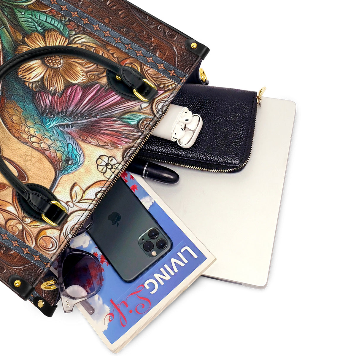 Lorva Hummingbird Leather Bag Melody In Flight