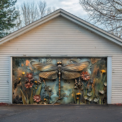 Lorva Garage Door Banner Decoration Enchanted Dragonfly