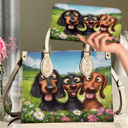 Lorva Leather Bag Dachshund Giggles