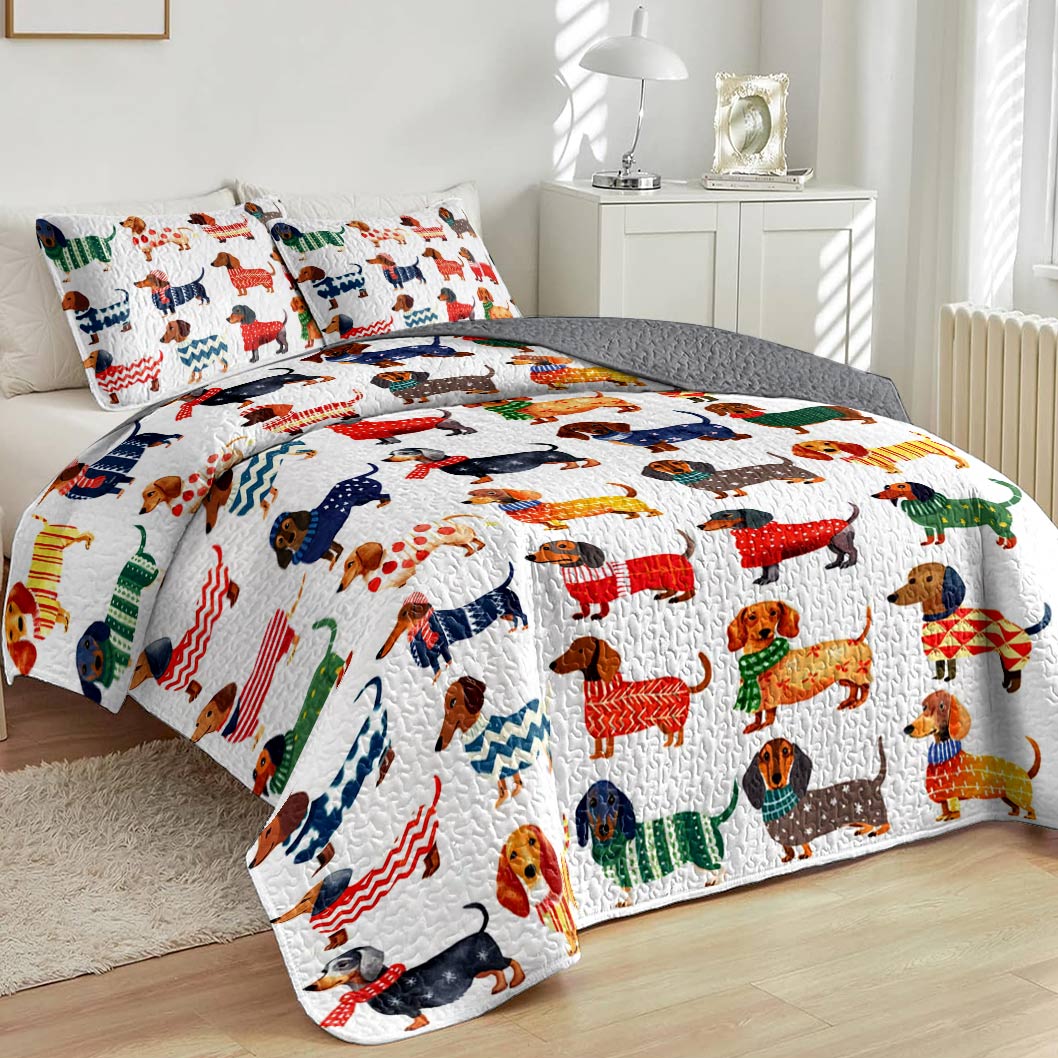 Lorva All Season Quilt 3-Piece Set Merry Dachmas