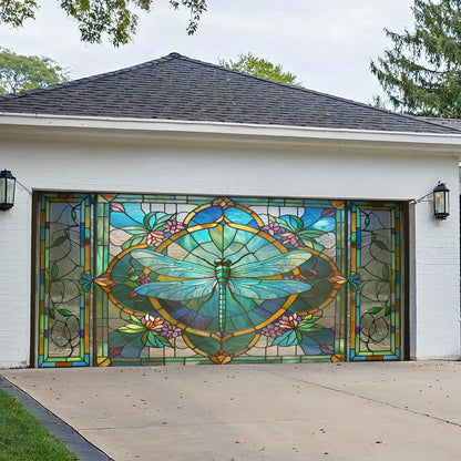 Lorva Dragonfly Garage Door Banner Decoration Beautiful