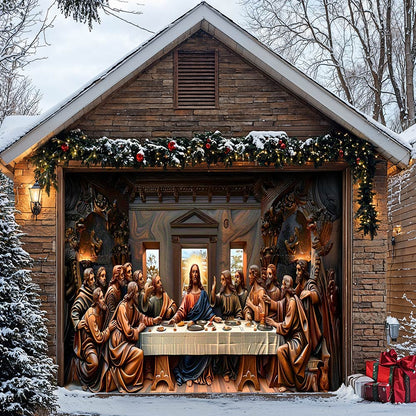 Lorva Garage Door Banner Decoration Christian Religious Meeting