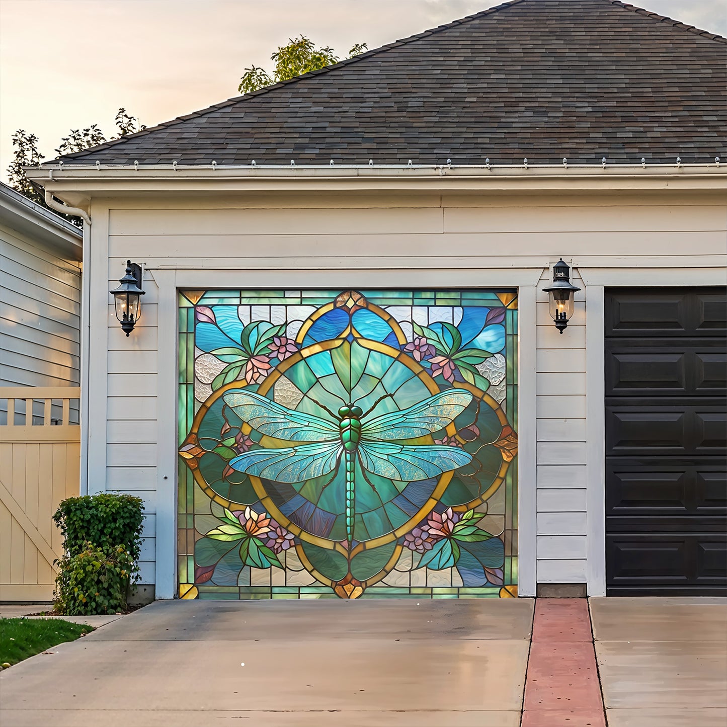 Lorva Dragonfly Garage Door Banner Decoration Beautiful