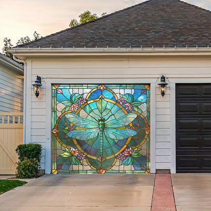 Lorva Dragonfly Garage Door Banner Decoration Beautiful