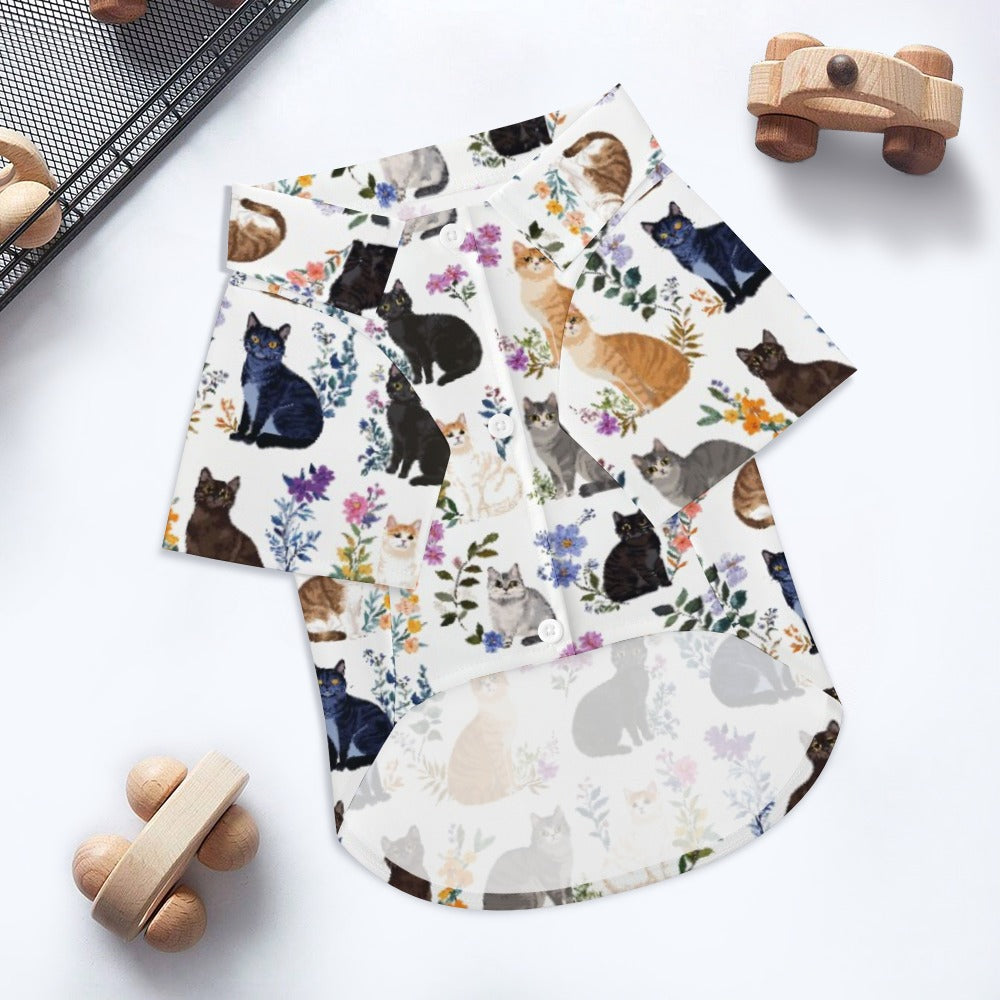 Cat Lovers shirt Charming Floral