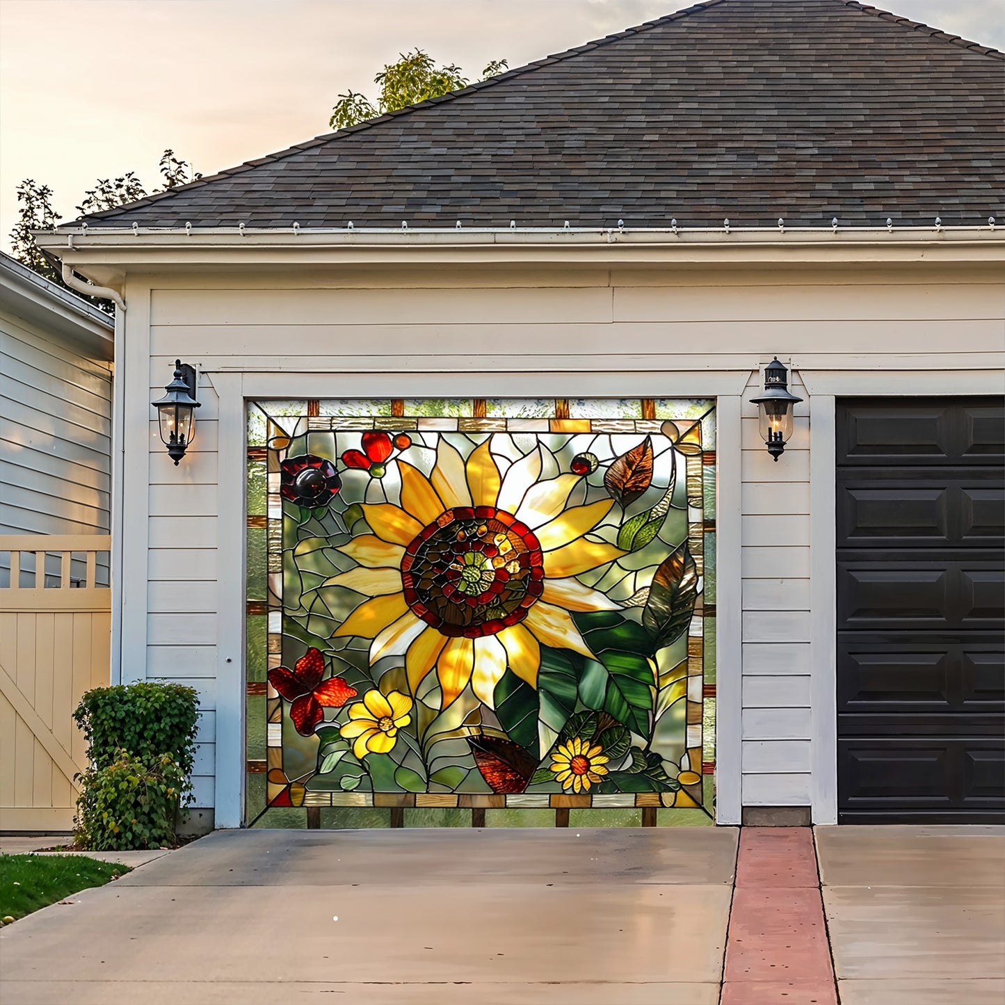 Lorva Sunflower Garage Door Banner Decoration Sunshine