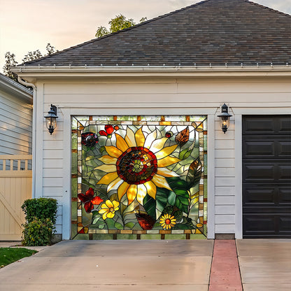 Lorva Sunflower Garage Door Banner Decoration Sunshine