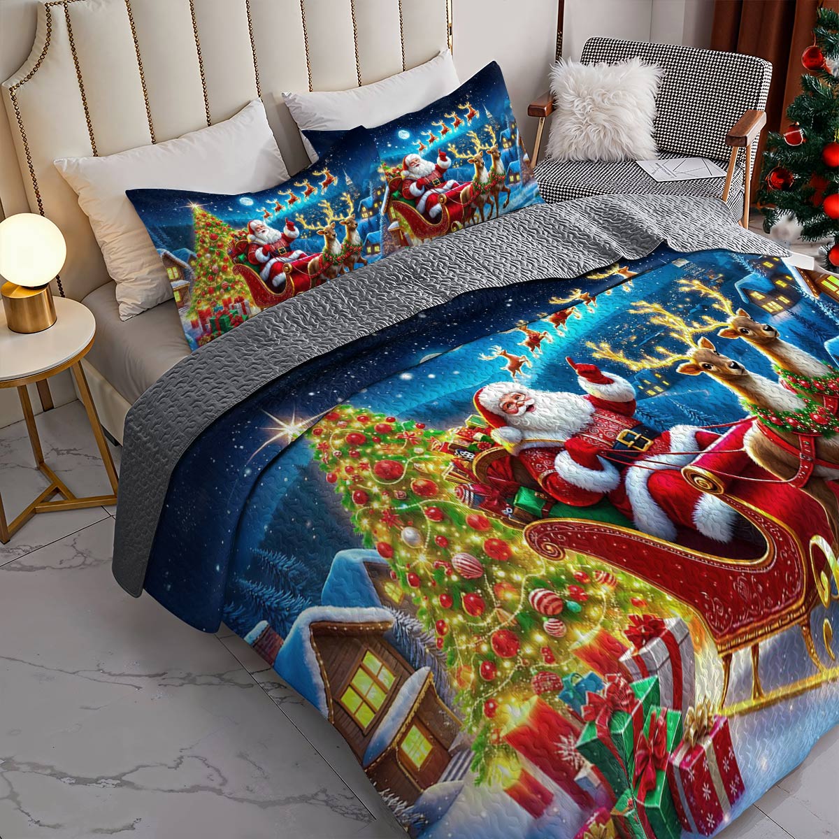 Lorva All Season Quilt 3-Piece Set Merry Christmas