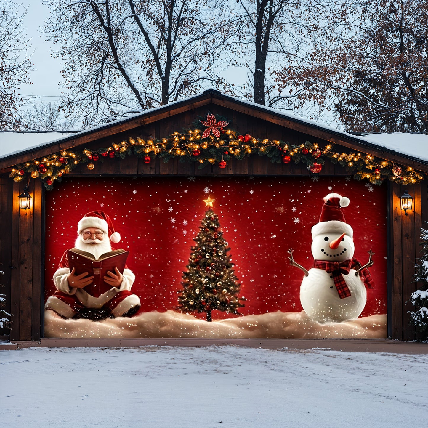 Lorva Christmas Garage Door Banner Decoration I Love Christmas Time