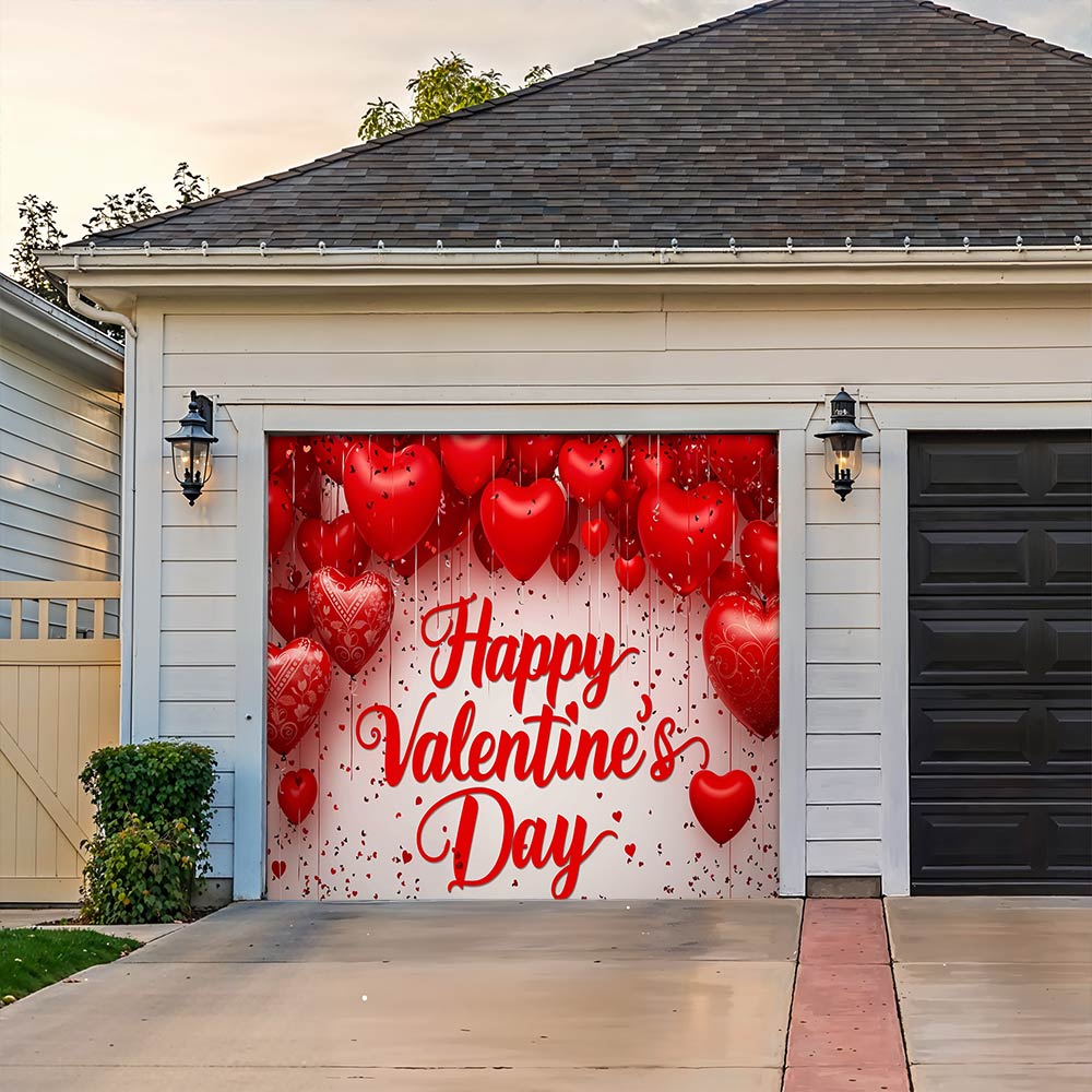 Lorva Garage Door Banner Decoration Happy Valentine's Day