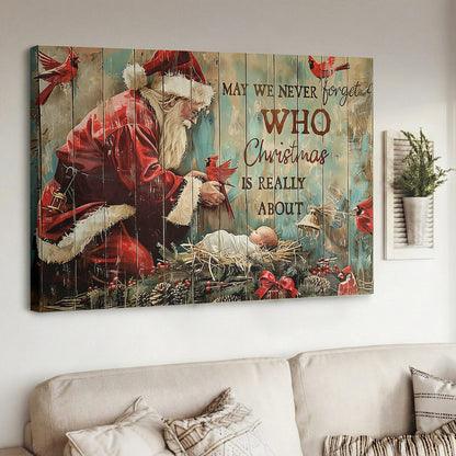 Lorva Christmas Wooden-Framed Canvas Wall Hope Love