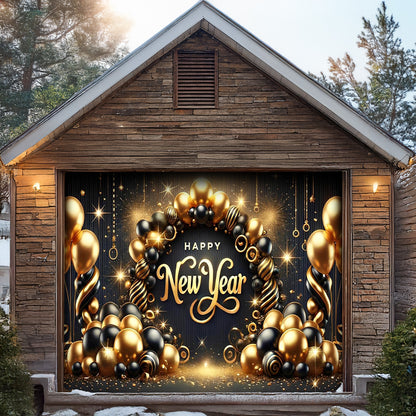 Lorva Garage Door Banner Sparkling New Year