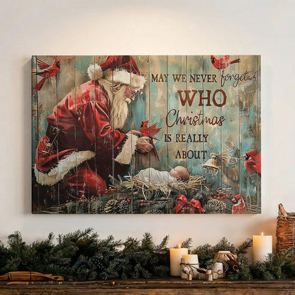 Lorva Christmas Wooden-Framed Canvas Wall Hope Love