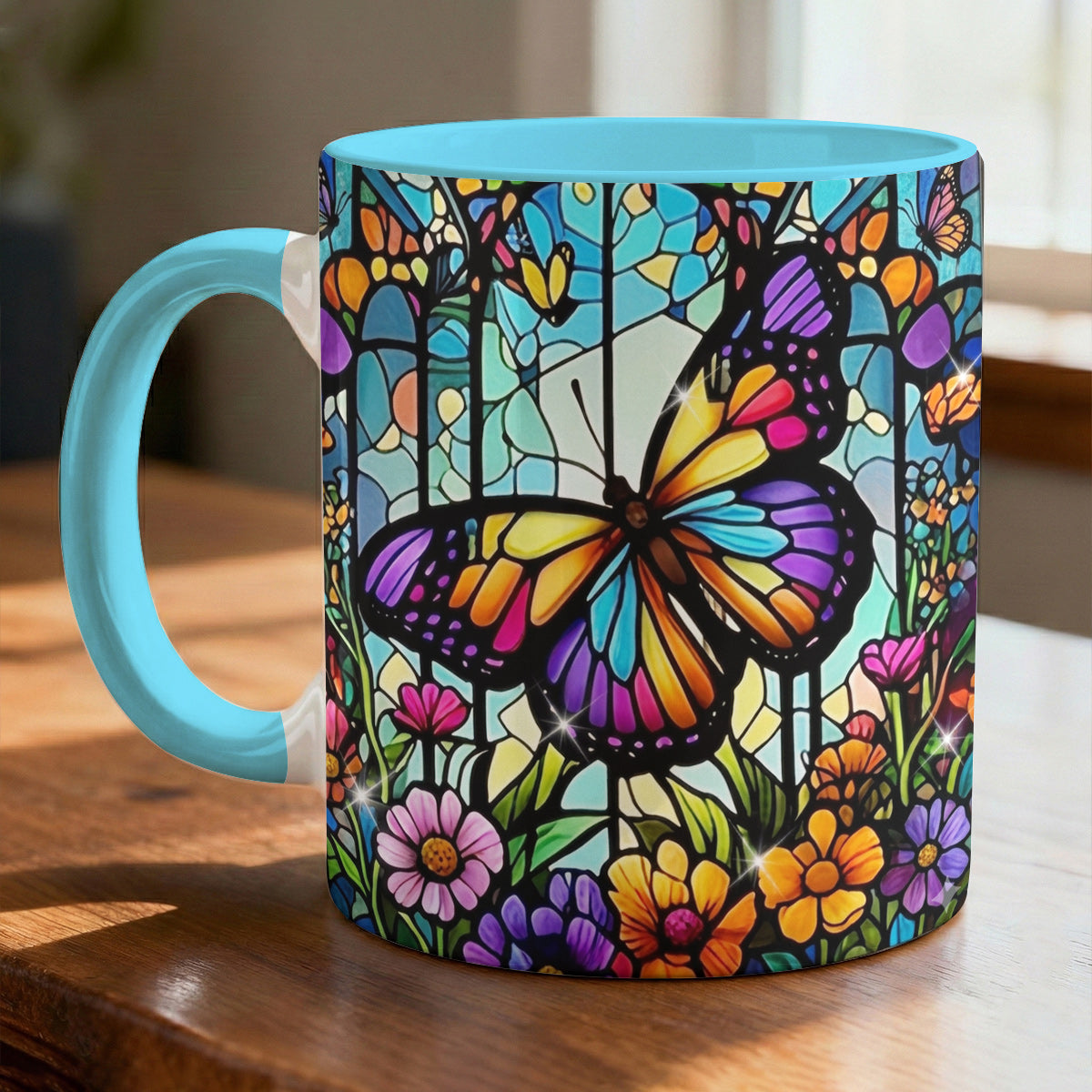 Lorva Butterfly Acent Mug Charming Floral Butterfly
