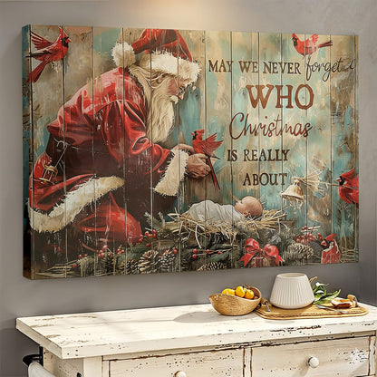 Lorva Christmas Wooden-Framed Canvas Wall Hope Love