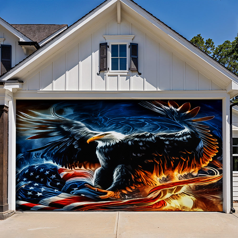 Lorva Garage Door Banner Decoration Majestic Eagle