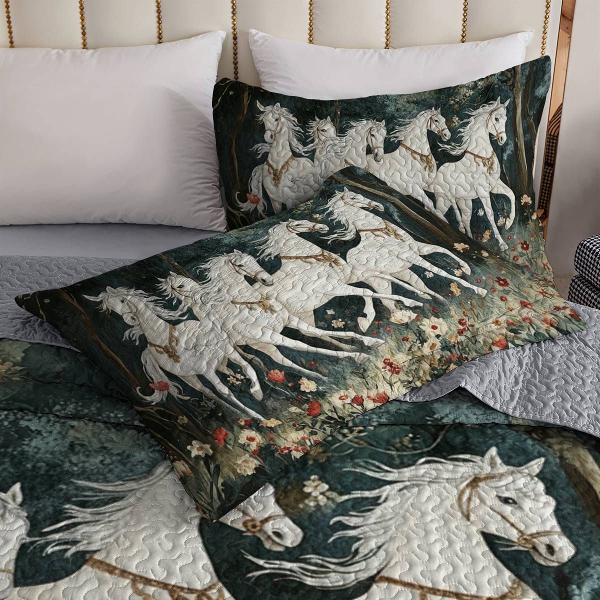 Lorva All Season Quilt 3-Piece Set Wildflower Horse