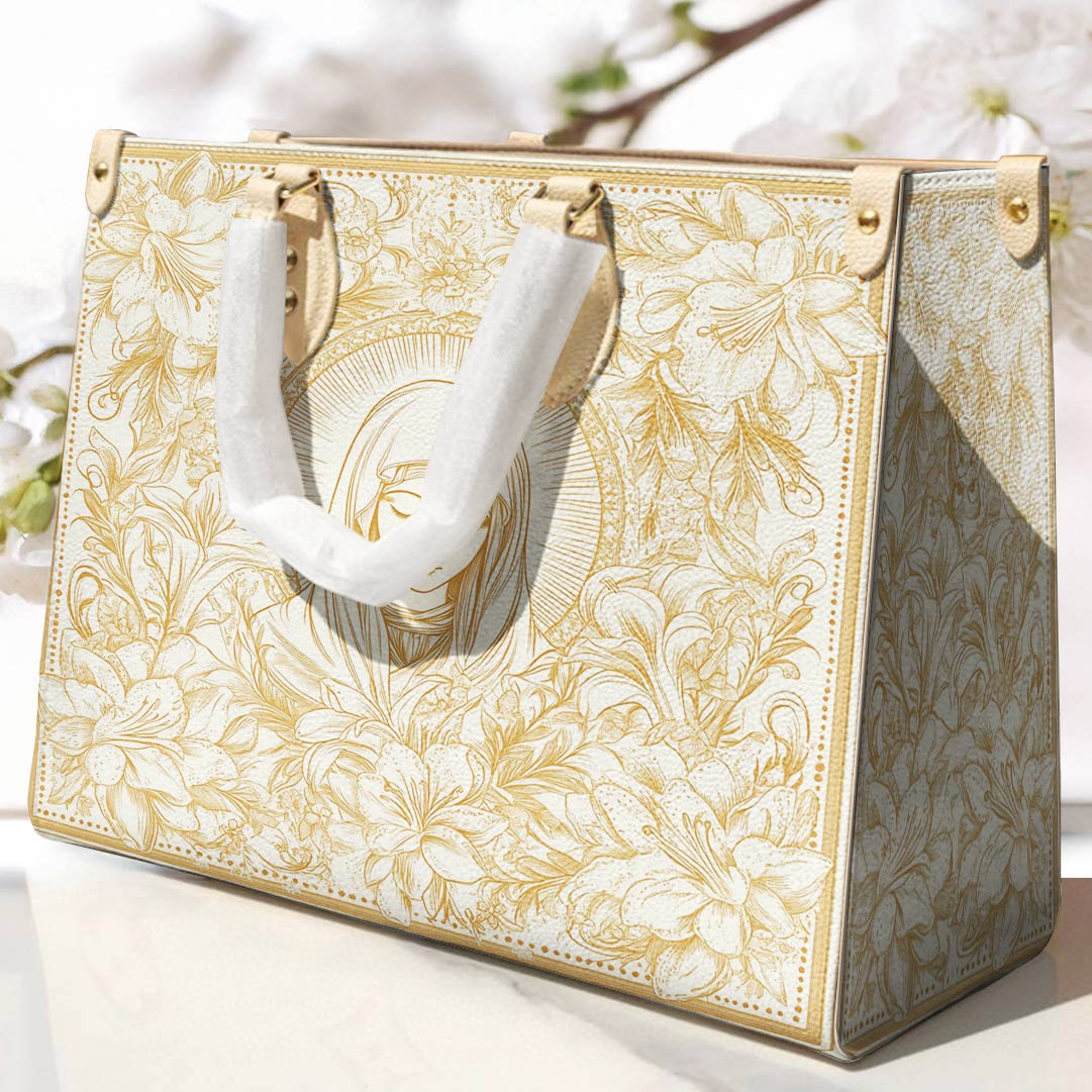 Lorva Virgin Mary Leather Bag Grace Lilies