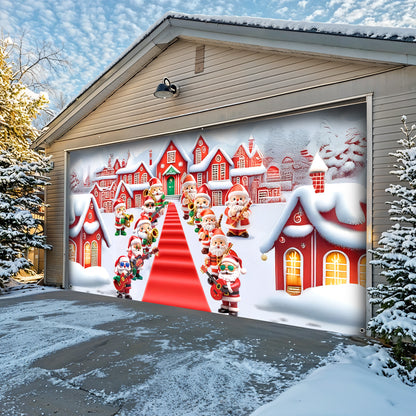 Lorva Christmas Garage Door Banner Decoration Welcome to Santa’s Town