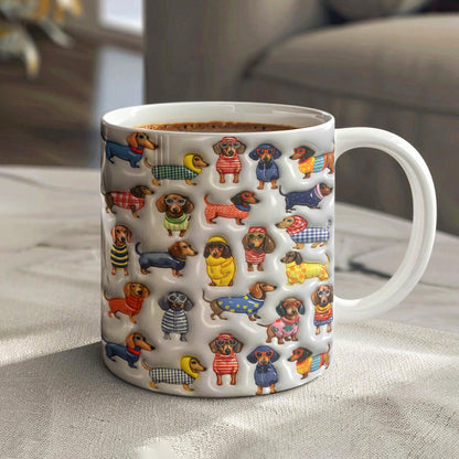 Lorva Flat Print Mug Dachshund Amazing Stylish
