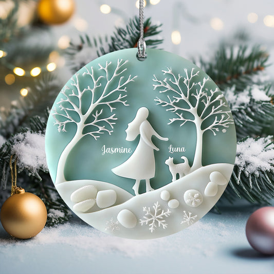Lorva Cat Personalized 2D Acrylic Ornament Love