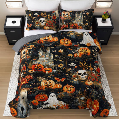 Halloween Lorva All Season Quilt 3-Piece Set Charming Floral Autumn