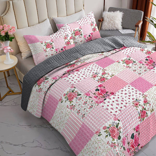 Lorva All Season Quilt 3-Piece Set Floral Dreams