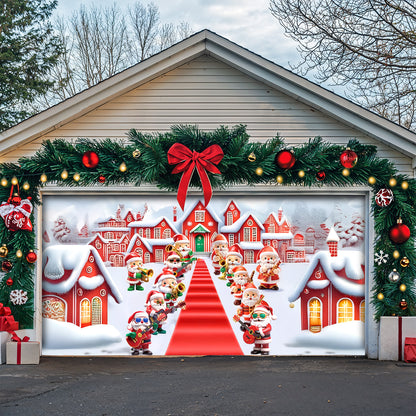 Lorva Christmas Garage Door Banner Decoration Welcome to Santa’s Town