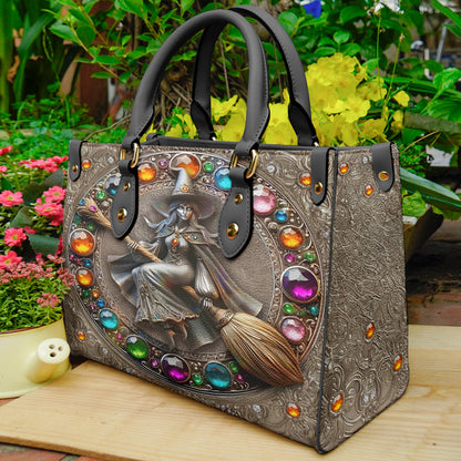 Witch Lorva Leather Bag Crystal Charm