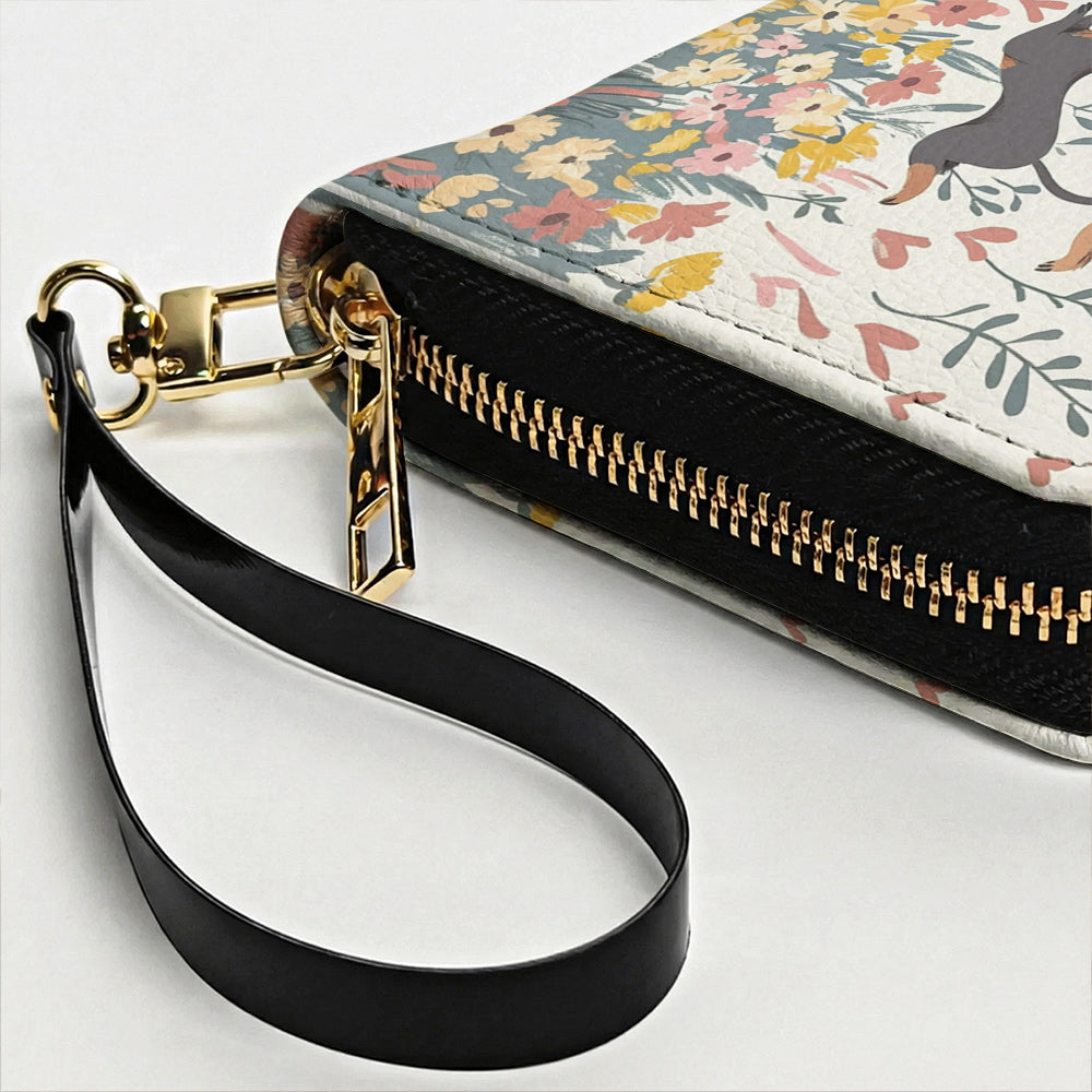 Lorva Leather Wallet Dachshunds Fill My Heart