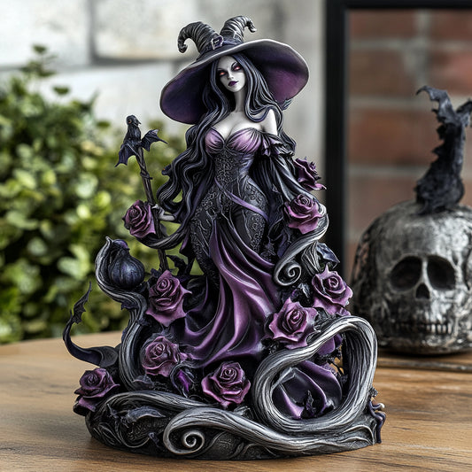 Witch Custom Shaped 2D Print Acrylic Plaque Gorgeous Roses Witch