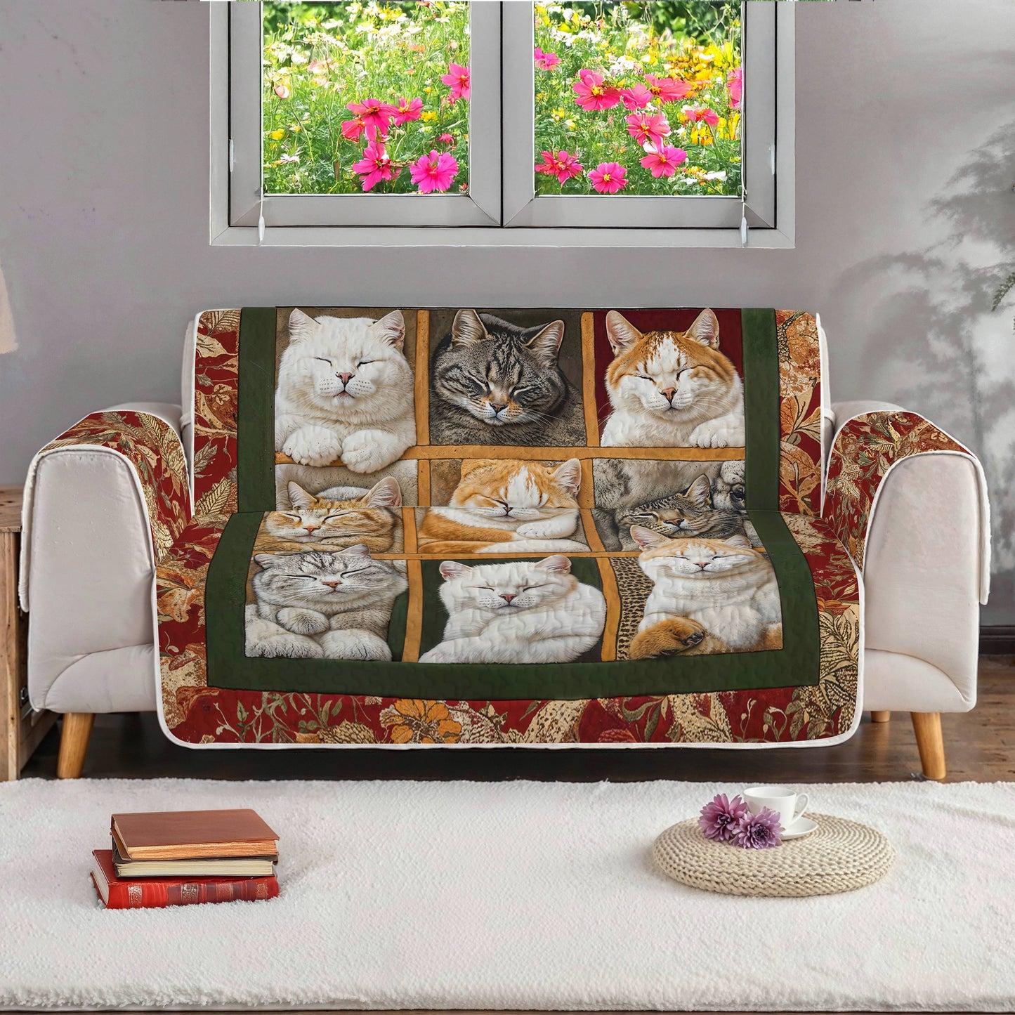 Lorva Sofa Cover Set Dreaming Cats
