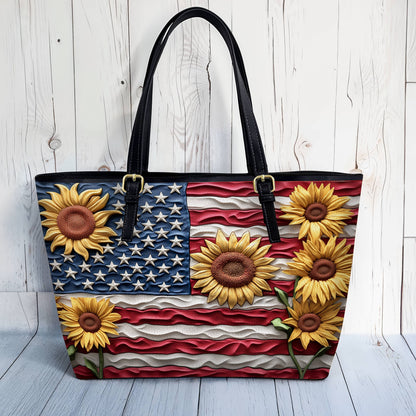 Lorva Leather Tote Bag Sunflower Freedom