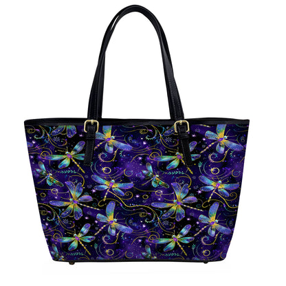 Lorva Dragonfly Leather Tote Bag Mystic