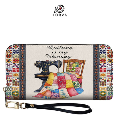 Lorva Leather Wallet Quilting Is My Therapy