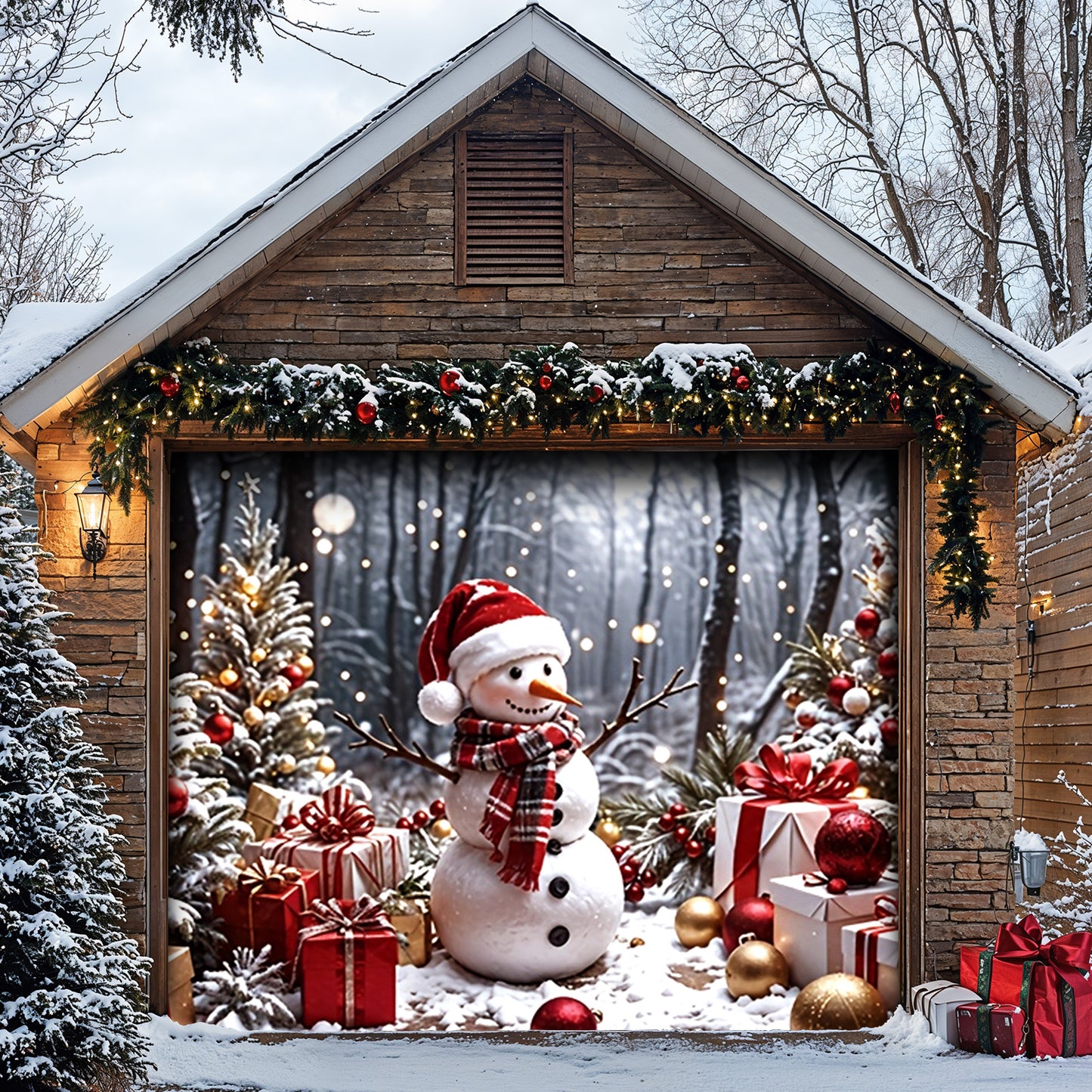 Lorva Christmas Garage Door Banner Decoration Festive Lovely