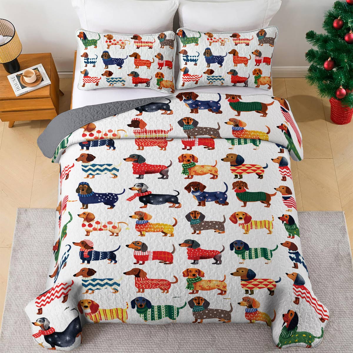 Lorva All Season Quilt 3-Piece Set Merry Dachmas