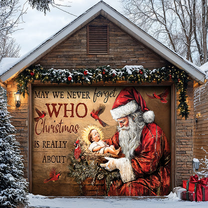 Lorva Christmas Garage Door Banner Decoration Faith