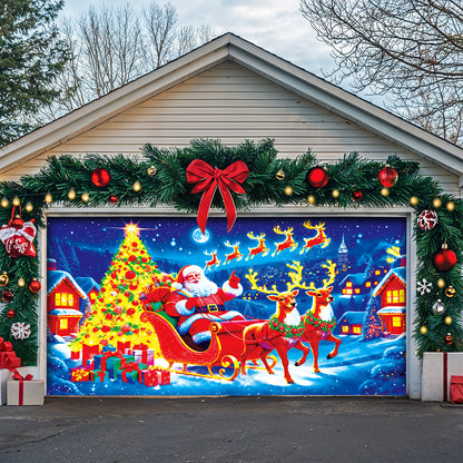 Lorva Christmas Garage Door Banner Decoration Merry Christmas