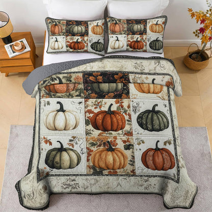 Lorva All Season Quilt 3-Piece Set Gentle Pumpkins