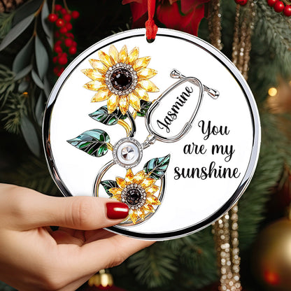 Lorva Personalized Nurse 2D Acrylic Ornament You Are My Sunshine