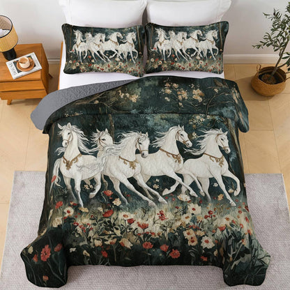 Lorva All Season Quilt 3-Piece Set Wildflower Horse
