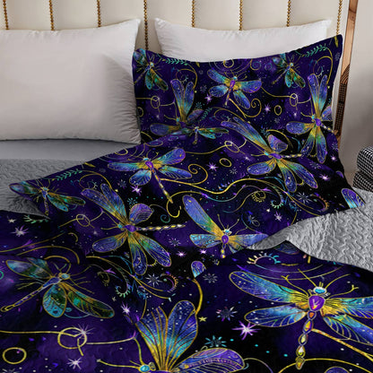 Lorva All Season Quilt 3-Piece Set Mysterious Dragonfly