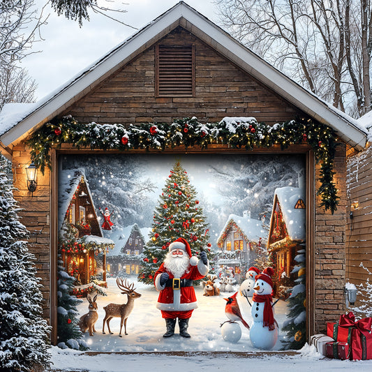 Lorva Christmas Garage Door Banner Decoration Happy Christmas