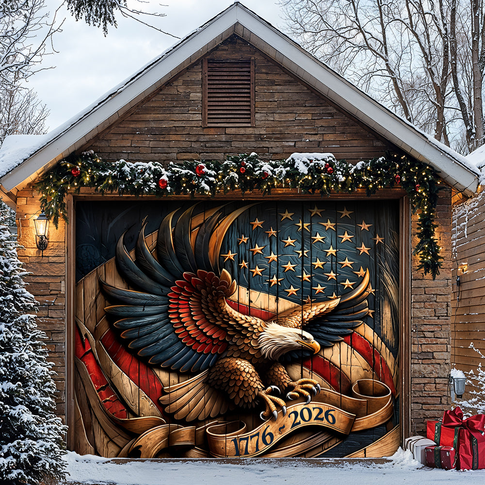 Lorva Garage Door Banner Decoration Classical Eagle
