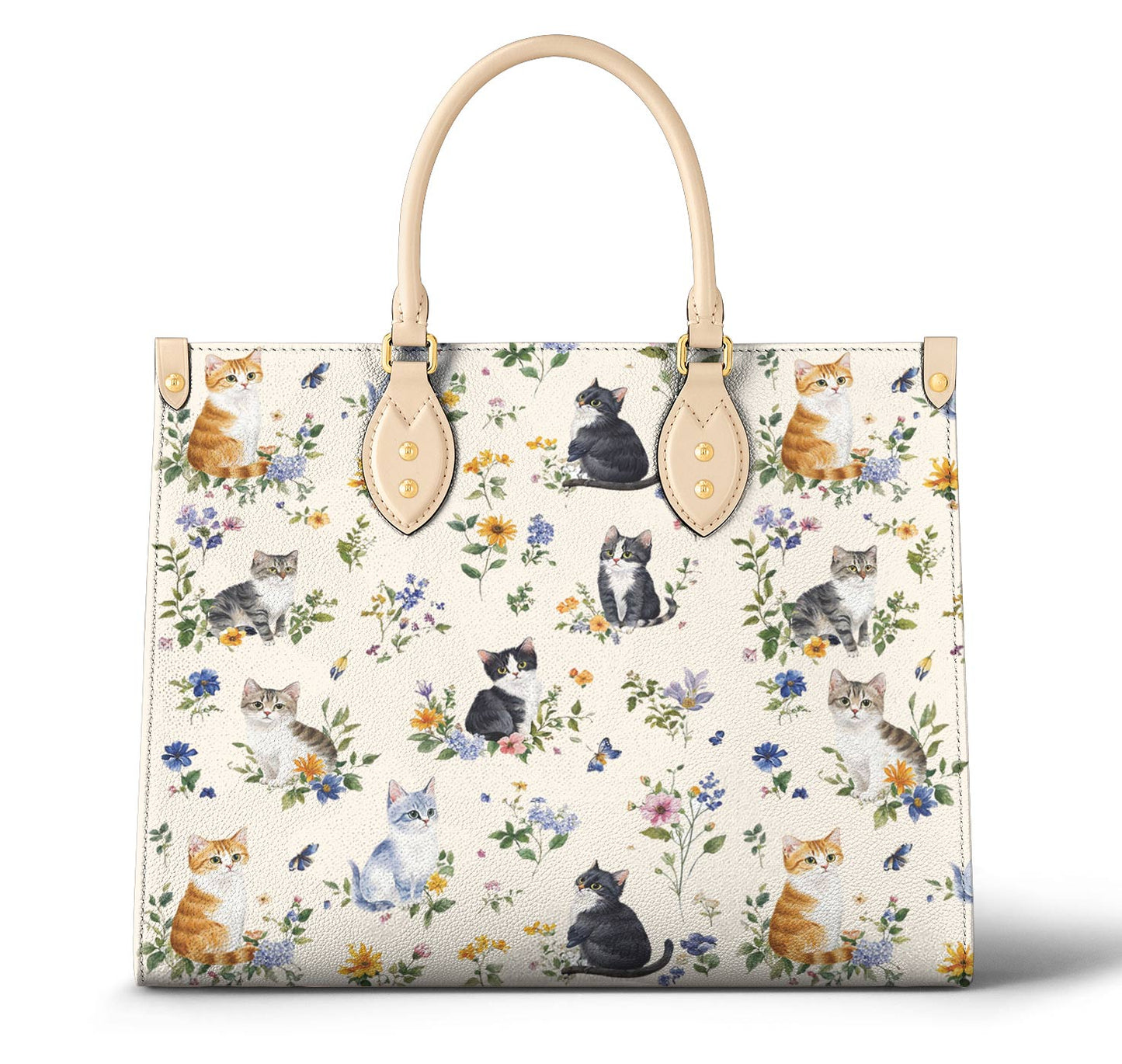 Lorva Cat Leather Bag Cute Garden