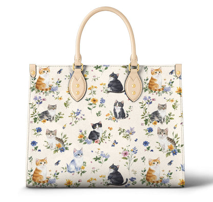 Lorva Cat Leather Bag Cute Garden